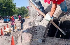 Intervenciones en la calle 30, en Soledad. 