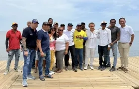 Pescadores de Puerto Mocho y la dirigencia de Barranquilla.