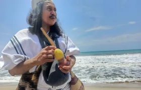 Reinel Villafañe, líder arhuaco de Katanzama. 