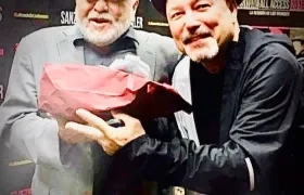 Rubén Blades en un encuentro con Eddie Palmieri. 