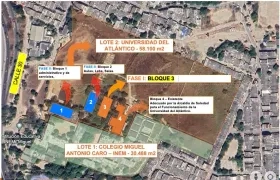 Planos de la sede de la Uniatlántico en Soledad. 