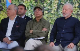 El Presidente Gustavo Petro junto al Presidente de Brasil Luiz Inacio Lula da Silva. 