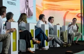 Precandidatos presidenciales en su intervención en el Latam Fintech Market. 
