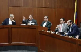 Agente interventor de Air-e, Nelson Vásquez, durante el debate en la Comisión Quinta del Senado.