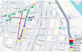 Plan vial en calle 48 carreras 54 y 50; carrera 53B calles 47 y 49.