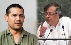 El precandidato presidencial Daniel Palacios y el Presidente Gustavo Petro.