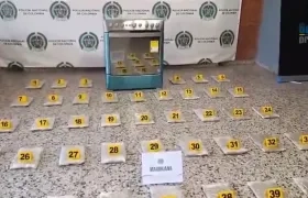 La estufa donde estaba oculta la droga. 