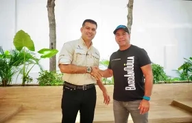 Director ejecutivo de Cormagdalena, Álvaro Redondo, y el Alcalde Alejandro Char.