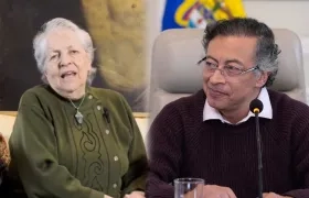 Gloria Gaitán y el Presidente Gustavo Petro.