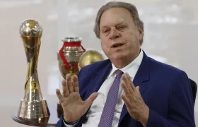 El presidente de la Federación Colombiana de Fútbol (FCF), Ramón Jesurun.