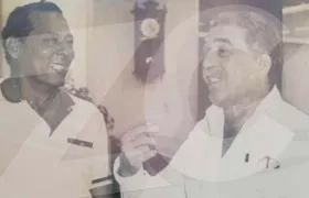 Pedro Acosta con el Premio Nobel, Gabriel García Márquez