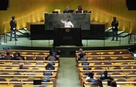El Presidente Gustavo Petro este martes en la ONU, en Nueva York. 