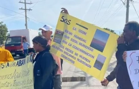 Imagen de la protesta de este miércoles.