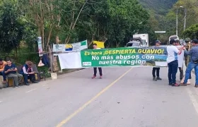 Protesta en El Guavio.