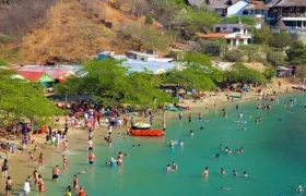 El balneario de Taganga.