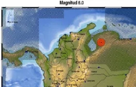 Zona del epicentro del temblor en la tarde de este miércoles en Venezuela. 