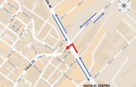 Imagen de la zona donde se implementarán las medidas.