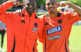 Jhon Rentería y Jordan Barrera, integrantes de la Selección Colombia sub-20.