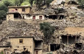 Viviendas afectadas en Afganistán.