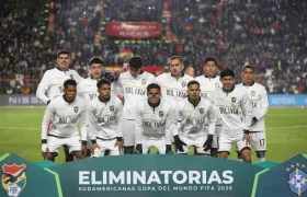 Alineación titular de Bolivia en el partido contra Brasil.