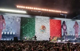 Shakira durante show en México.