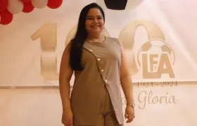 Lizeth Ucrós, presidenta de la Liga de Fútbol del Atlántico para el periodo 2026–2029.