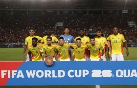 Selección Colombia que jugó contra Venezuela, en Maturín. 