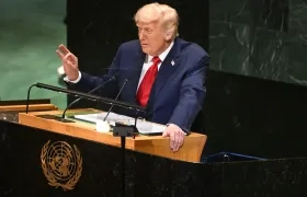 Donald Trump, presidente de Estados Unidos, durante su intervención en la ONU.