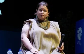 Luz Lancheros durante el conversatorio 'Enseñando hoy para el futuro'. 