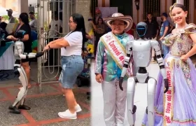El robot fue llevado a la Casa del Carnaval. 