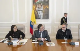 El Presidente Gustavo Petro y el ministro del Interior, Armando Benedetti.