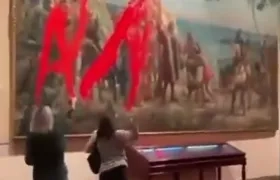 Imagen del ataque contra el cuadro.