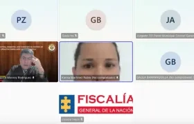 Alias 'Karina' durante la audiencia de legalización de captura. 