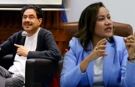 Iván Cepeda y Carolina Corcho, precandidatos presidenciales. 