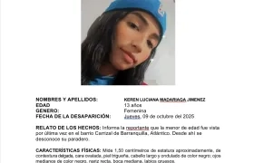 La menor Keren Luciana Madariaga Jiménez.