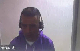 Adrián Khaled Guzmán durante la audiencia virtual de lectura de sentencia. 
