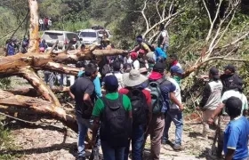 Familias desplazadas por la violencia.