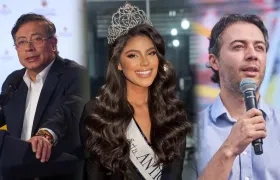 El Presidente Gustavo Petro, Laura Gallego Solís y Daniel Quintero.