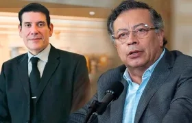 El abogado Mauricio Gaona y el Presidente Gustavo Petro.