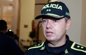El general Edwin Urrego, comandante de la Policía Metropolitana de Barranquilla.