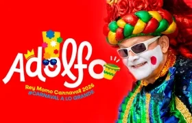 Imagen del Rey Momo, Adolfo Maury.