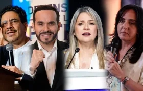 Iván Cepeda, Abelardo De La Espriella, Vicky Dávila y María Fernanda Cabal.