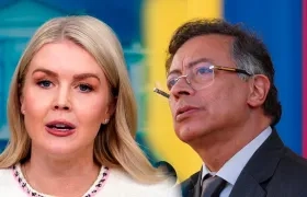 Portavoz de la Administración Trump, Karoline Leavitt y el Presidente de Colombia, Gustavo Petro.