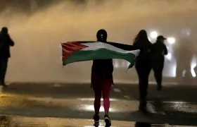 Protestas propalestina en Bogotá.