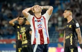 Paiva lamentándose no haber podido anotar el empate ante América.