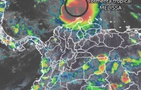 Paso de la tormenta tropical Melissa.