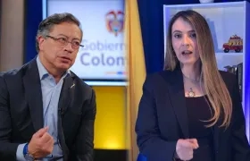 El Presidente Gustavo Petro y la precandidata Paloma Valencia.