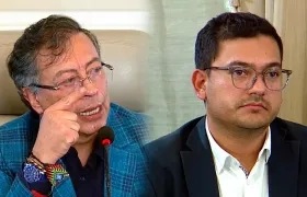 El Presidente Gustavo Petro y el Viceministro de Agua, Edward Libreros.