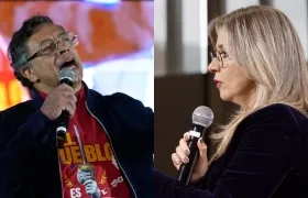 Gustavo Petro y Vicky Dávila.