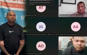 Eduar Alfonso Castro cuando fue recapturado ayer y durante la audiencia de este miércoles. 